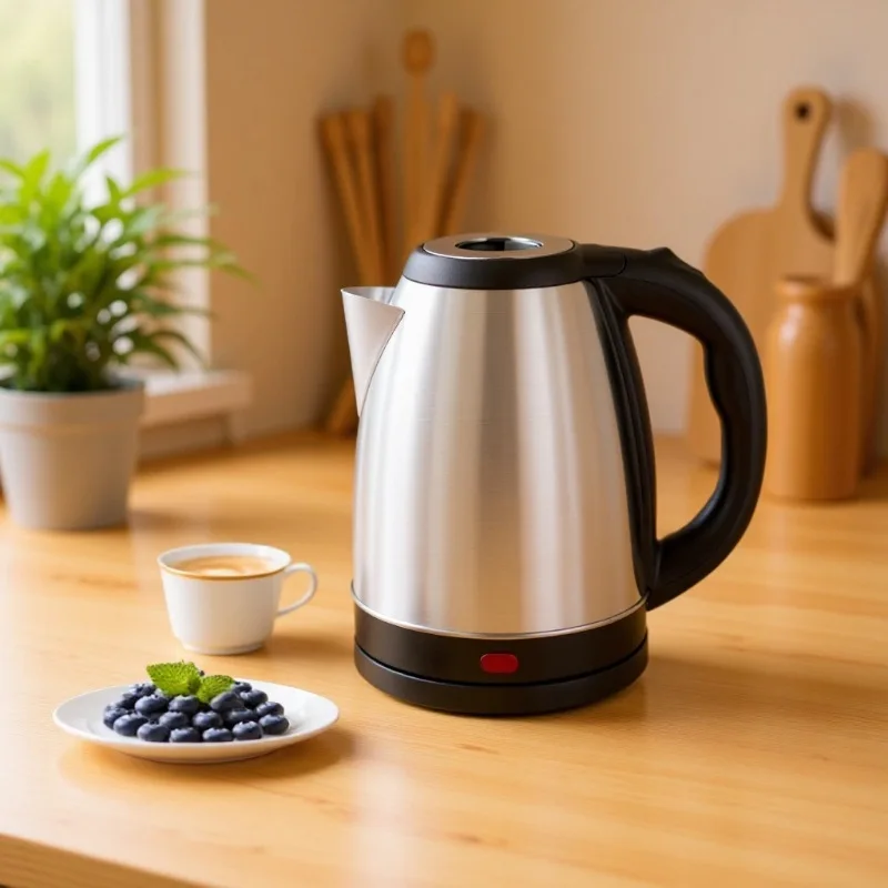 1.8L Stainless Steel Electric Kettle Mini Body Large Capacity Water Boiler 110V / 220V Optional Auto Shut-off Hot Water Kettle