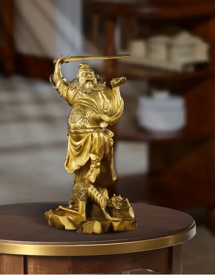 النحاس تشونغ كوي تمثال تيان شي زخرفة مدخل المنزل مكتب مخزن ديكور المنحوتات