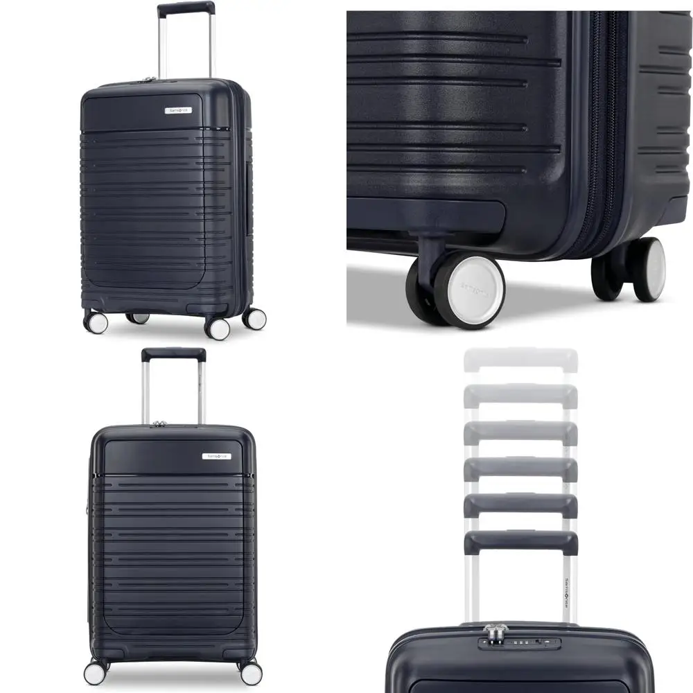 クイックアクセスフロントコンパートメント付きの機内持ち込みハードシェルラゲージ - 傷つきにくいポリプロピレン