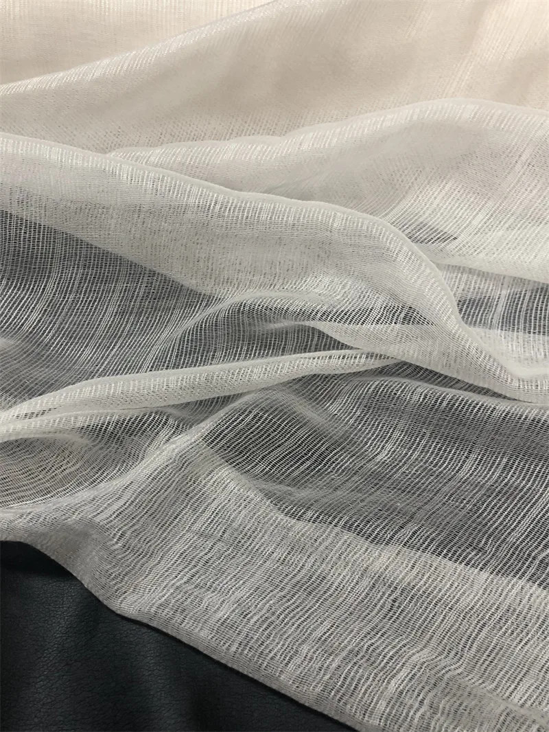 Ivory 13 Momme Silk Mesh Designer Fabric Sheer Lightweight Gauze for Summer Sewing, Sewing Supply for Home Projects