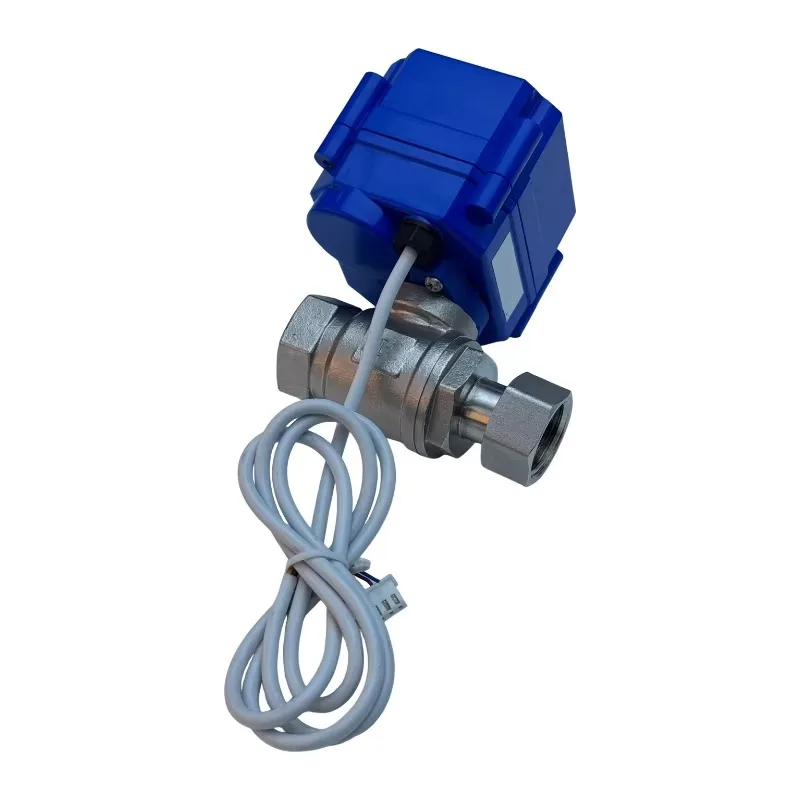 Mini Electric Ball Valve 304 Stainless Steel 2-Way Threaded Single Coupling IP67 70-100K Cycle