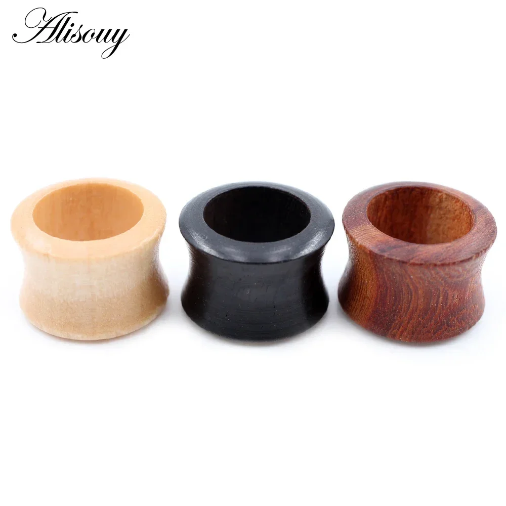 2 Pieces 8-25mm Wood Flesh Ear Plugs Tunnels Hollow Piercings Earlets Earring Expander Gauge Double Flare Body Jewelry Piercing