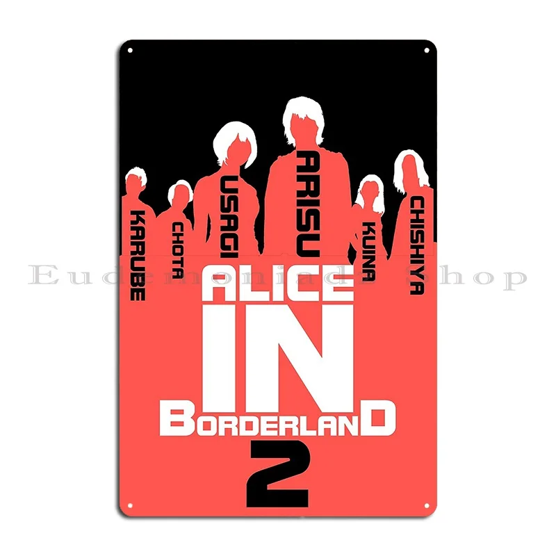 Alice In Borderland 2 Tv Series Arisu Usagi Karube Chishiya Kuina Chota Metal Plaque Poster Mural Club create Tin Sign Poster