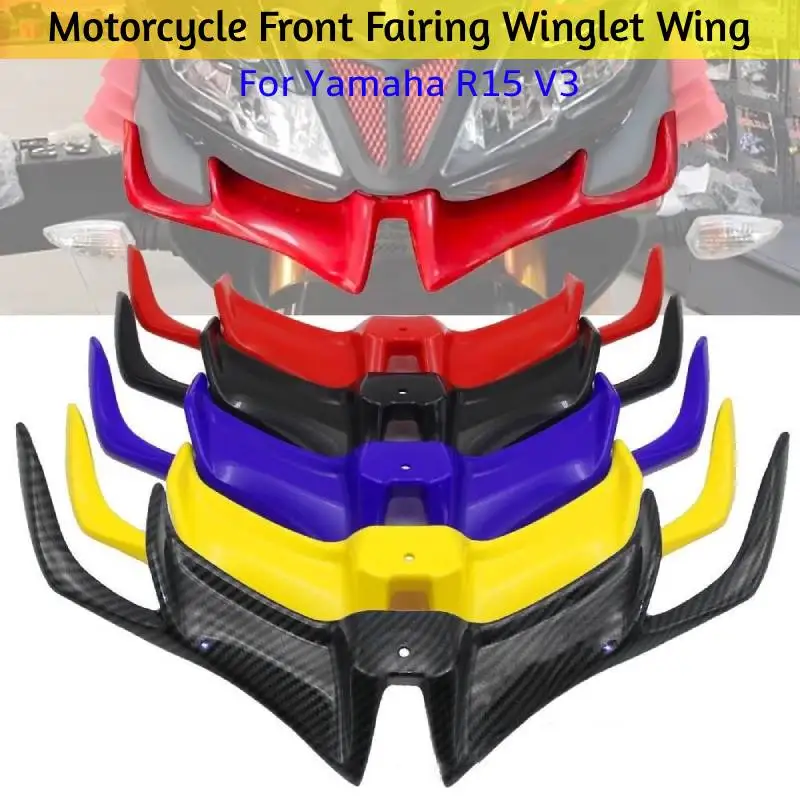Motorrad Front Verkleidung Winglet Flügel Spoiler Schutz Trim ABS Abdeckung Für Yamaha R15 V3 2017 2018 2019 2020 2021