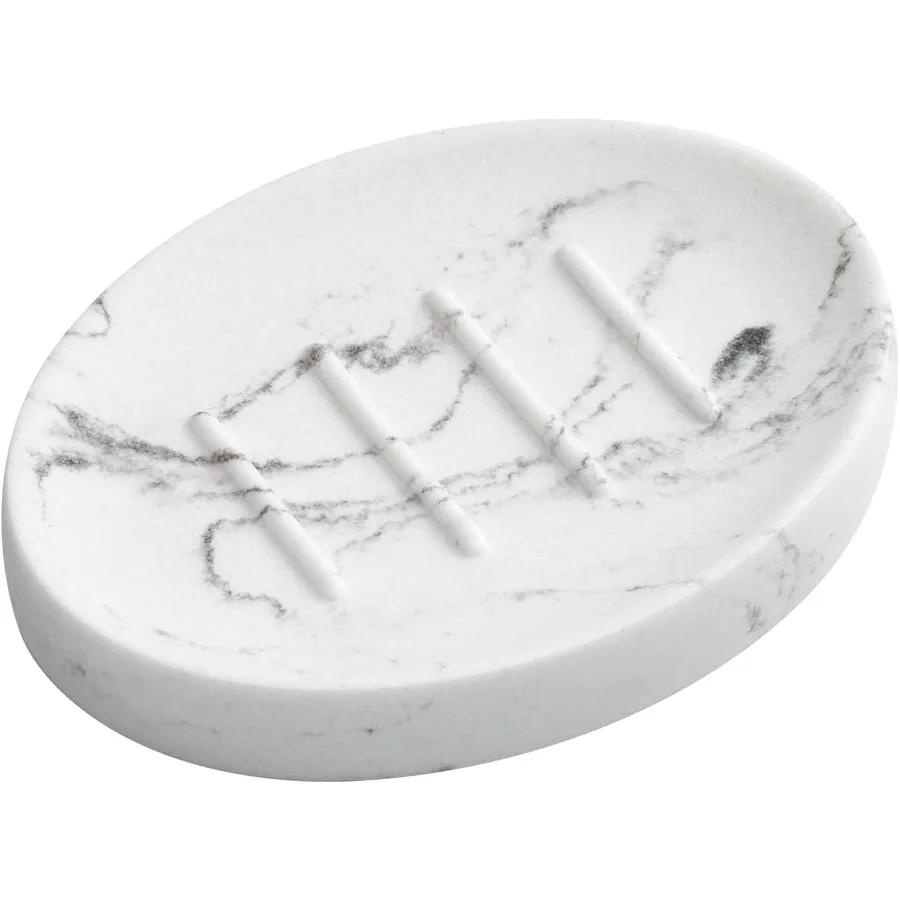 

Мыльница из смолы для ванной комнаты, мраморный держатель для мыла для душа, поднос для мыла для кухонной раковины, мраморный белый цвет