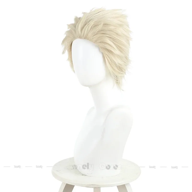 أنيمي كاورو هانا وا رين إلى ساكو رينتارو تسوموجي شعر مستعار تأثيري شقراء قصيرة شائكة خصلات الشعر المستعار للرجال النساء لعب دور غطاء شعر مستعار مجاني