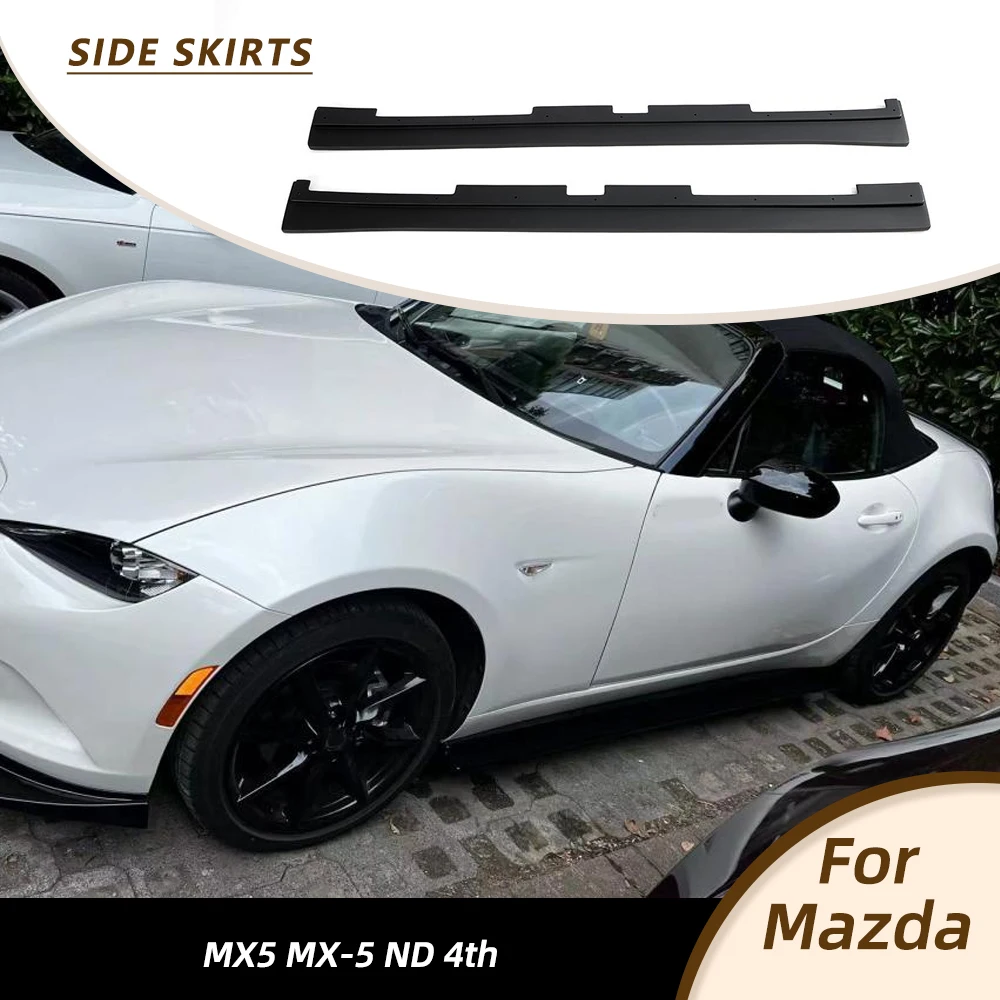 

Car Side Skirts Extension Lip Aprons Splitter Spoiler for Mazda MX5 MX-5 ND 4th PU Black Primer Auto Tuning Parts Side Skirts
