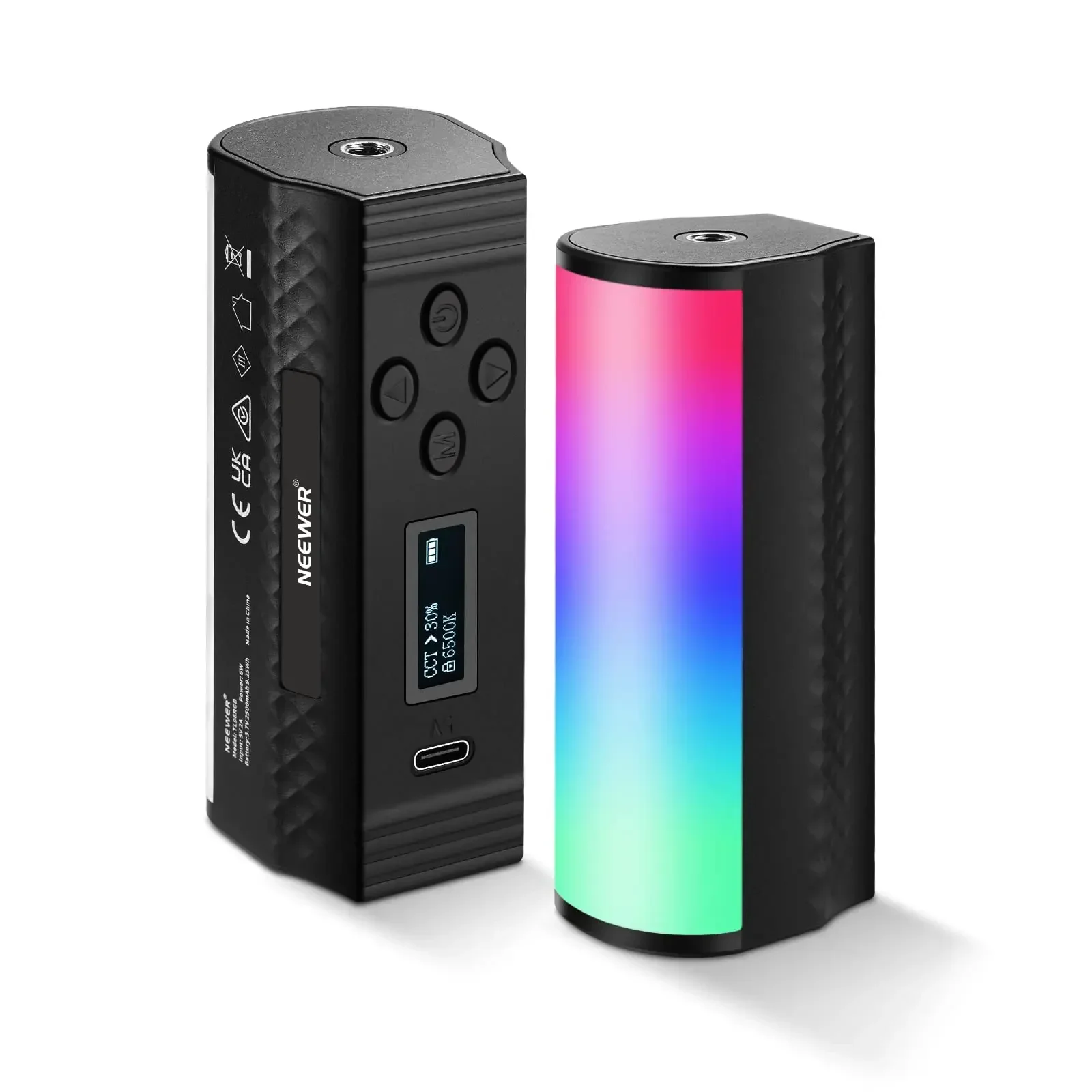 

Мини-светодиодный светильник RGB для видеосъемки, магнитная карманная ручная палочка с перезаряжаемой батареей емкостью 2500 мАч