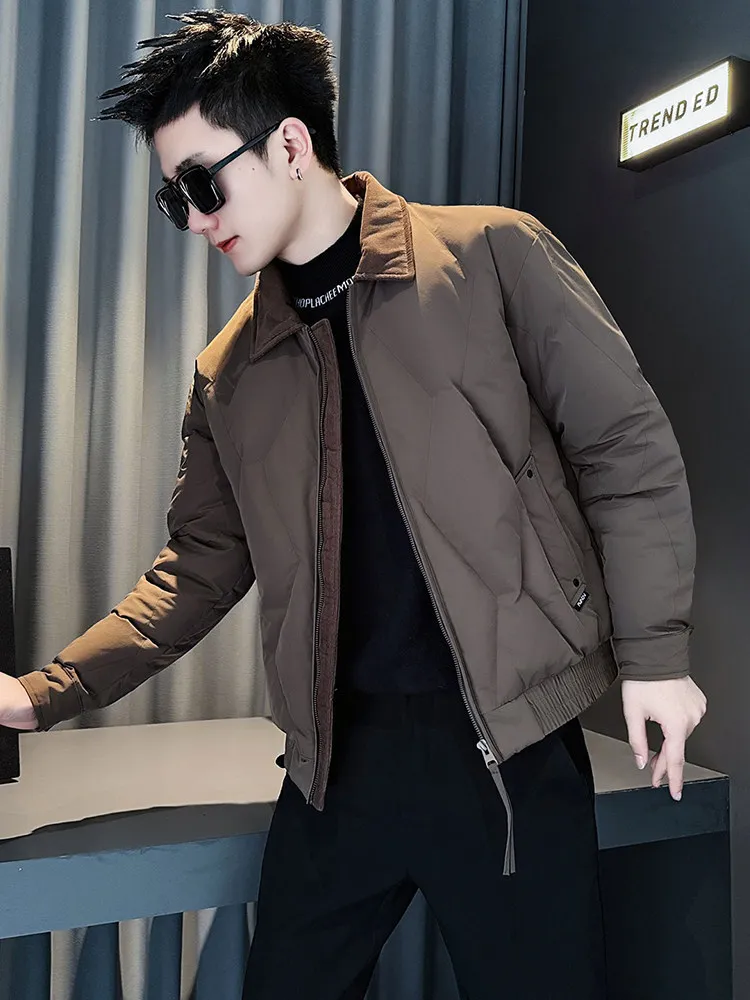 

Мужская зимняя куртка из утепленного хлопка с воротником-стойкой, повседневная, в стиле пэчворк, приталенная, удлиненная, городская, стильная