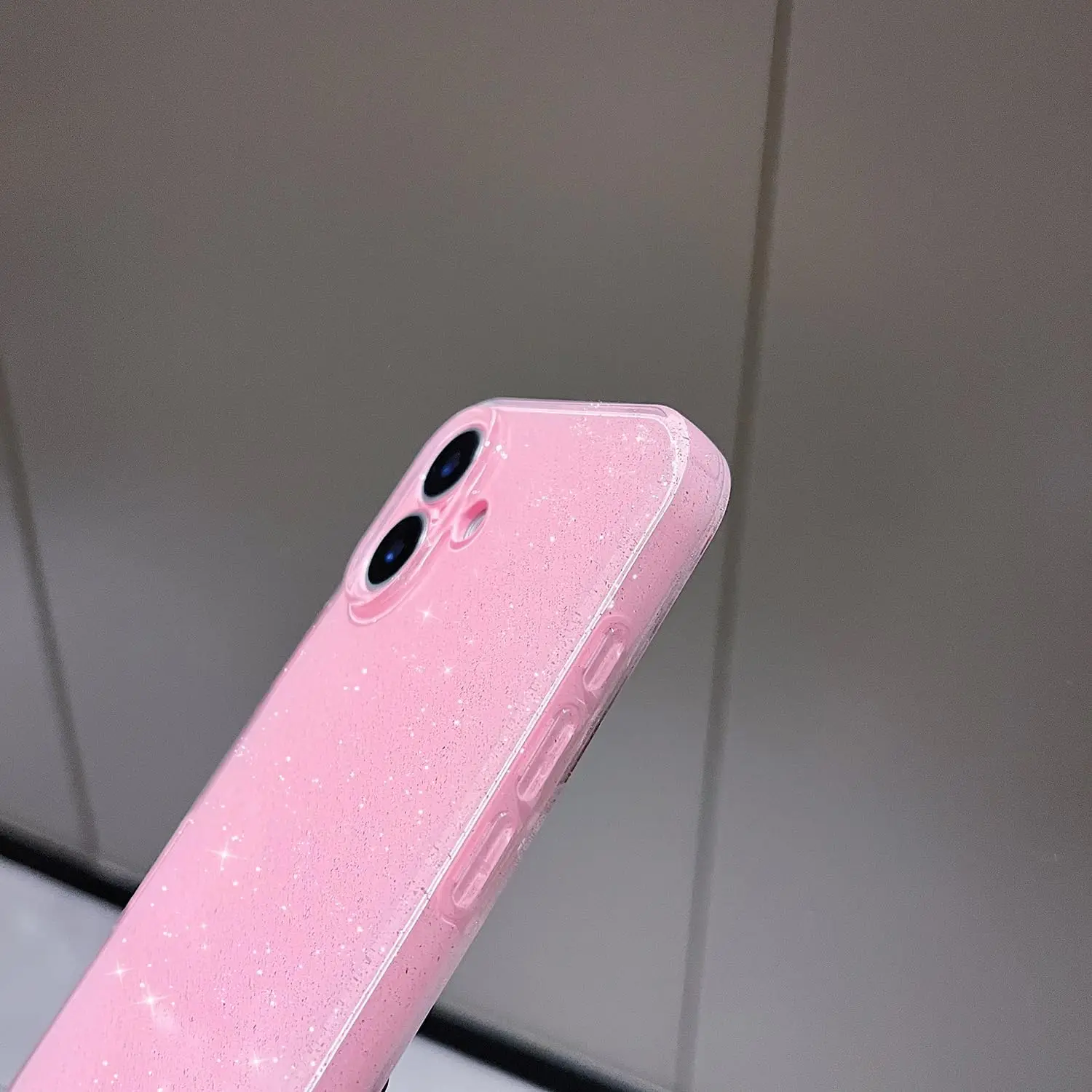 ピンクかわいいグリッターケース iphone 16 プロマックス 15 プラス 14