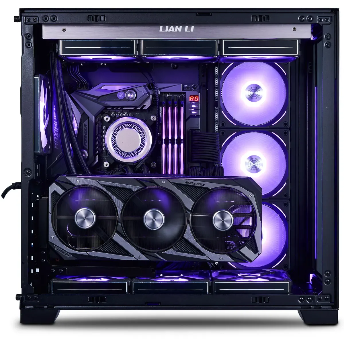 

Lianli O11D EVO RGB с двойной световой полосой ARGB, верхняя часть 420, холодный ряд, 10 положений вентилятора, чехол для игрового ПК с полной башней