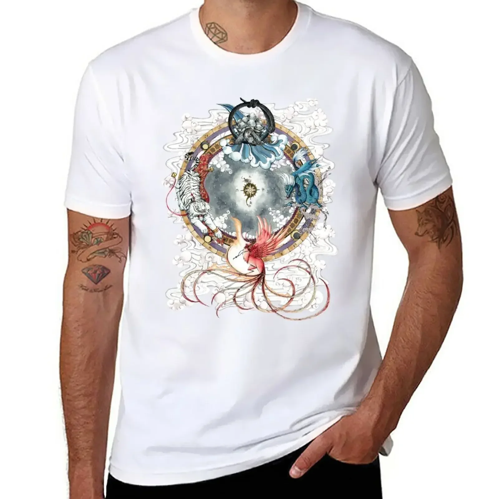 

Four Guardians T-Shirt shirts graphic tee anime t shirts man t shirt Men's t-shirt