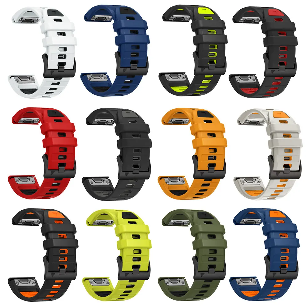 Official QuickFit Watchband For Garmin Fenix E 8 7X 7 6 6X/Epix Pro Gen 2 51mm 47mm/Tactix 26mm 22mm Silicone Strap Watch Band