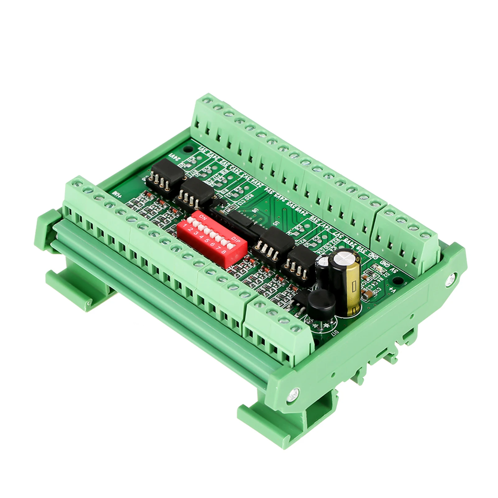 

8-Channel NPN/PNP to NPN 5V/24V SquareWave Conversion Module Level Converter 10MHZ 8-Channel Level Converter Module