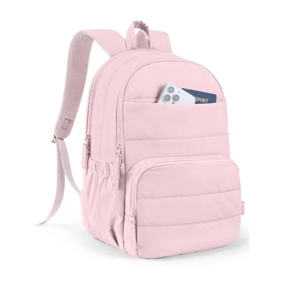 

Travel Backpack for Women, 15.6 Inch Laptop Backpack, Quilted College Bookbag, Cute Work Backpacks, Water Resistant
