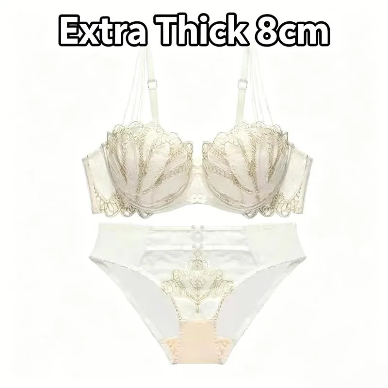 Women's Sexy Half-Cup Bra 1/2 Cup Gathering Soft Steel Ring Push-Up Lace Comfor…