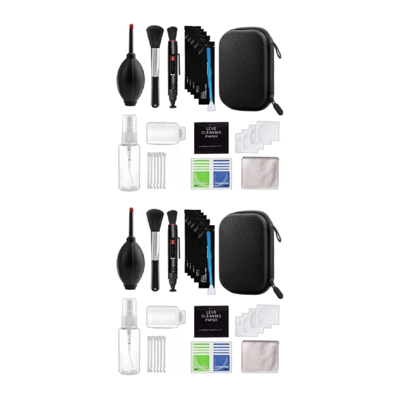 Professional DSLR Camera Cleaning 29-in-1 Camera Cleaner Set Cleaning Swabs Cleaning Pen Dust Blower for Sensor Lens 448F