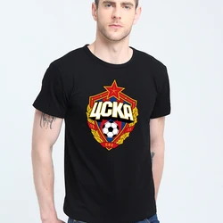 The central cska Moscow Russia LOGO T-shirt Top Lycra Cotton Men T shirt New Design High Quality Digital Inkjet Printing