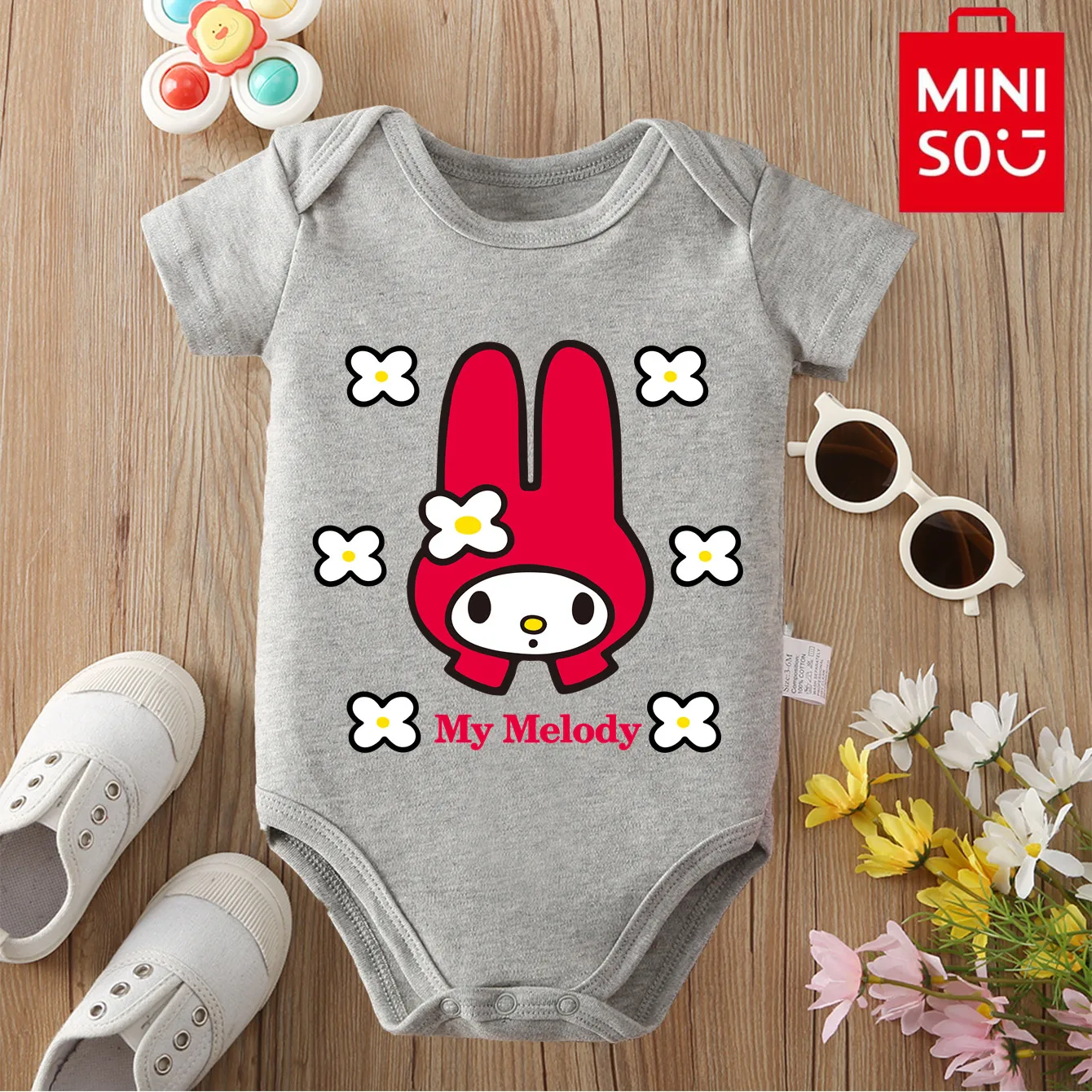 بدلة مينيسو 100% قطن من فضلك ماي ميلودي ماي ميلودي نيسيي على الطراز الياباني لملابس الأطفال حديثي الولادة من عمر 0 إلى 12 شهرًا #1