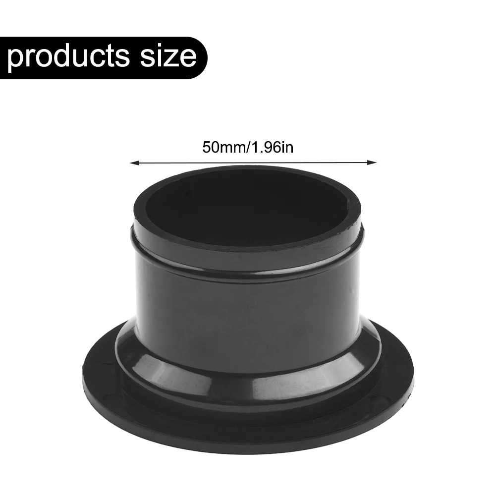 ABS Straight Pipe Flange Fitting for HVAC Ducting Exhaust Ventilation Applications Wall Mounted Duct Connection for Pipe Ends