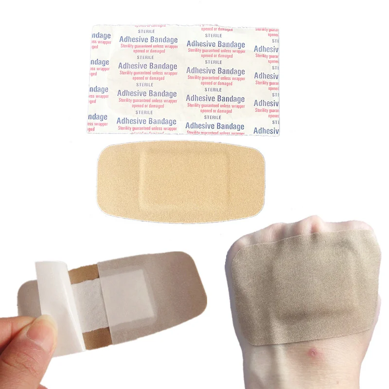 10pcs/set Breathable Knee Skin Wound Plaster Healing Patch Big Band Aid for First Aid Bandages  Muscle Tape Woundplast