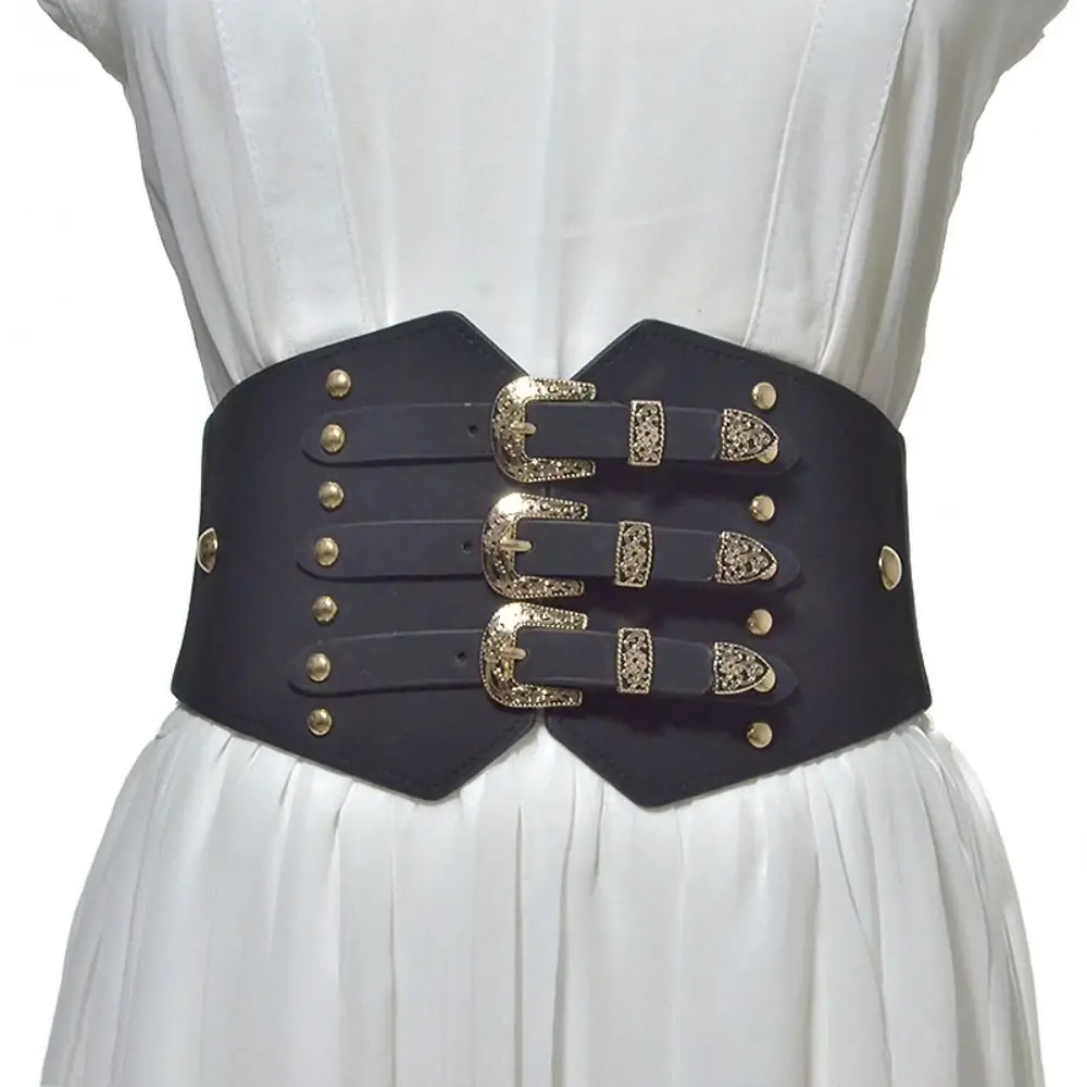 cinto-largo-de-couro-com-elastico-padrao-retro-fivela-decorativa-cinto-modelador-ideal-para-uso-diario