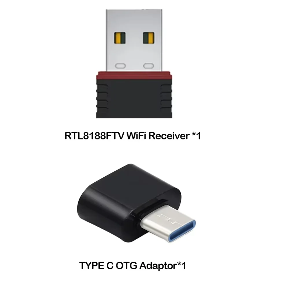 2026 R36S (WiFi) RTL8188FTV USB-Dongles und Typ-C-OTG-Adapter für R36S R36H R36PLUS Retro-Gaming-Konsole Handheld-Zubehör