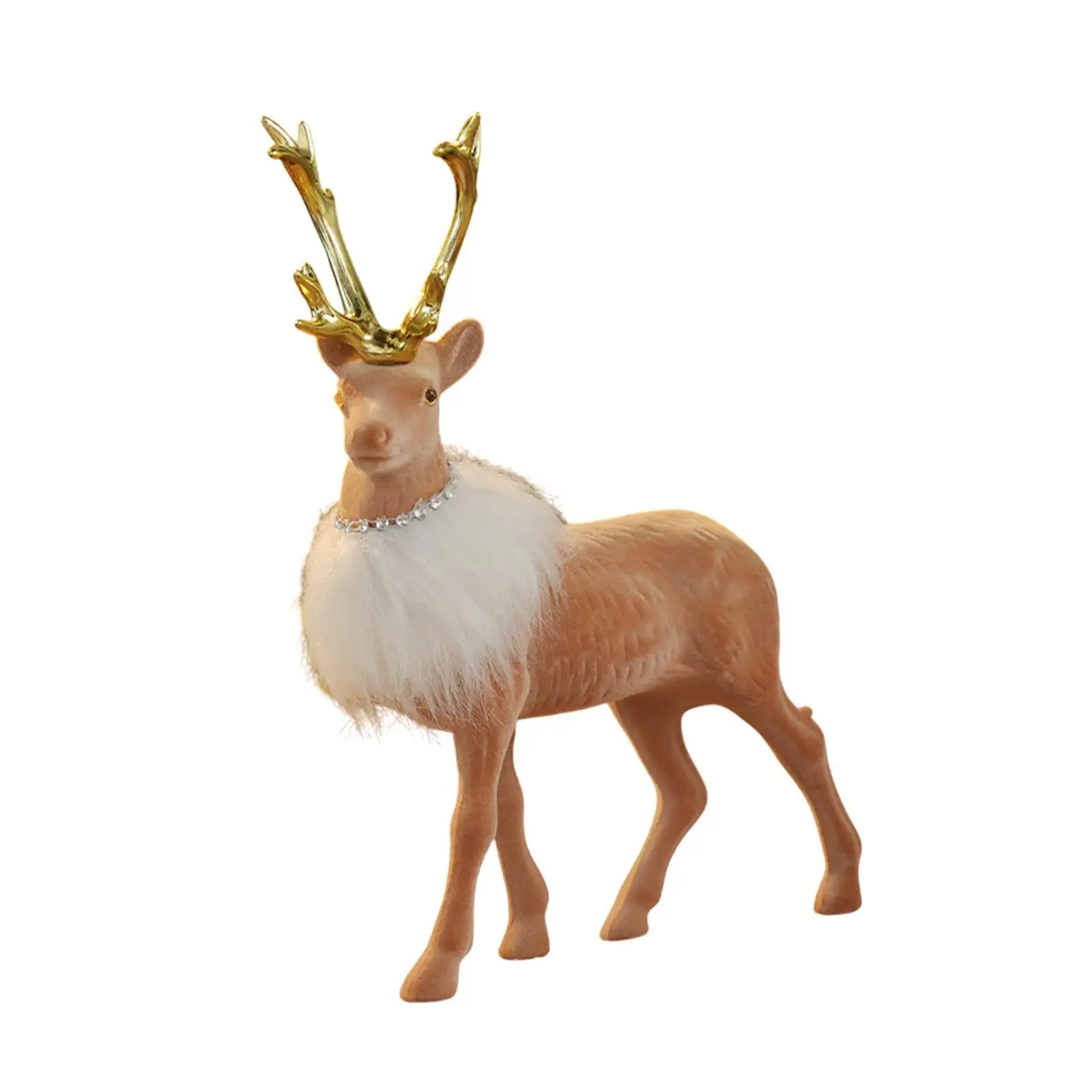 Christmas Reindeer Statue Holiday Decoration Table Centerpiece Party Ornament Simulated Deer Sculpture for Indoor Desk Porch