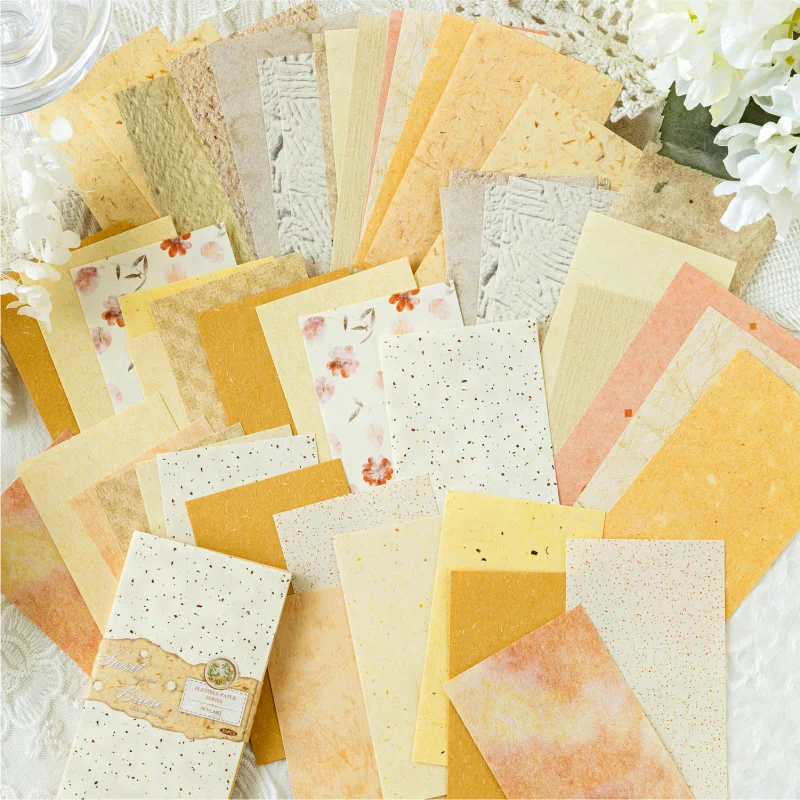 Card Lover 50 Pcs [Paper Room Gentle Series] Light Retro Handheld Material Paper Light Deco Paper Sticker Scrapbook Kit