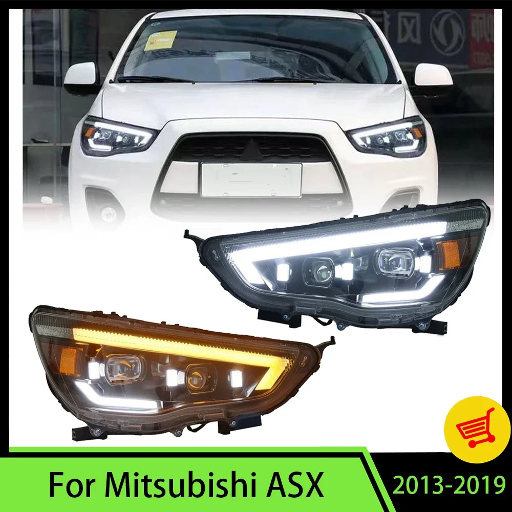 

Светодиодные фары в сборе для Mitsubishi ASX 2013-2019 с дневными ходовыми огнями и плавными указателями поворота