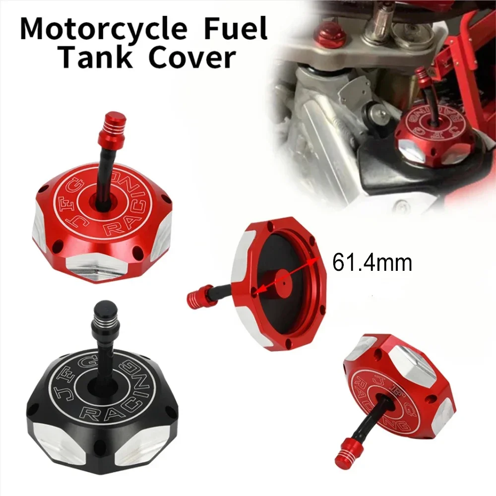 Dirt Bike Gas Cap Motorcycle Gas Fuel Tank Cap with Air Vent CNC For Honda CRF250R 04-24 CRF250X 04-17 CRF250RX 19-24 CRF450R 02-24 CRF450X 05-24 CRF450RX 17-24 XR400 86-10 XR650L 86-24 TRX400EX 99-14 TRX450R 04-09