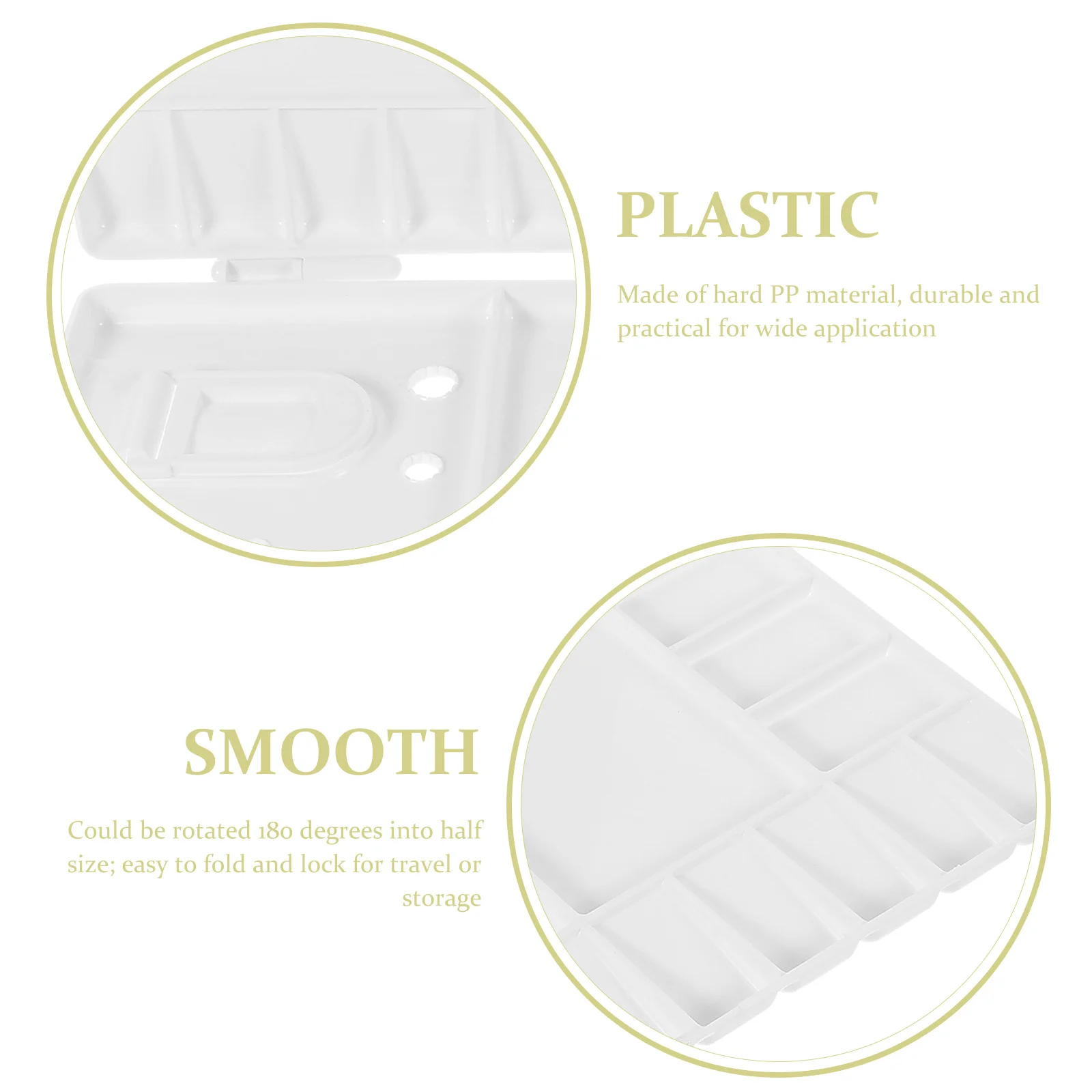 

28 Small 5 Big Compartments Foldable Paint Tray Plastic Painting Palette For Artists Students Watercolor Acrylic Color Mixing