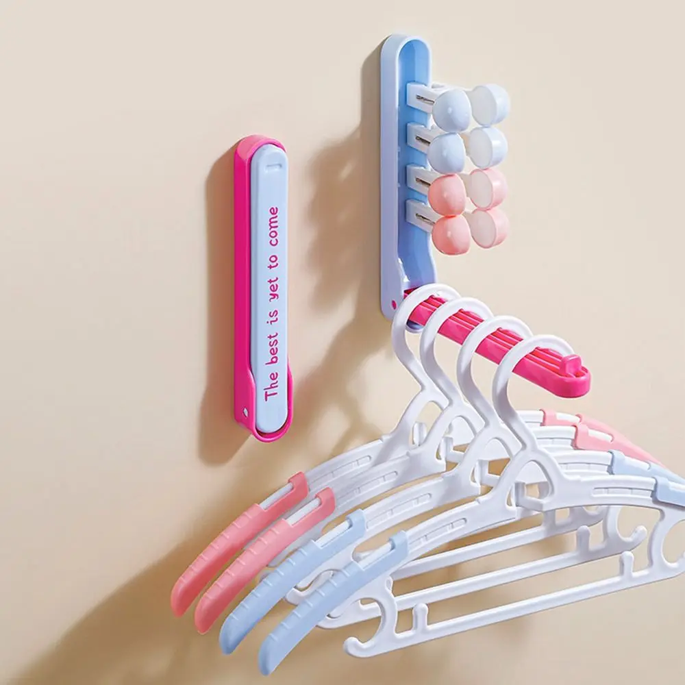 

2Pcs Portable Folding Clothes Drying Rack Retractable Clothing Hanger Wall-mounted Storage Rack Punch-Free Foldable