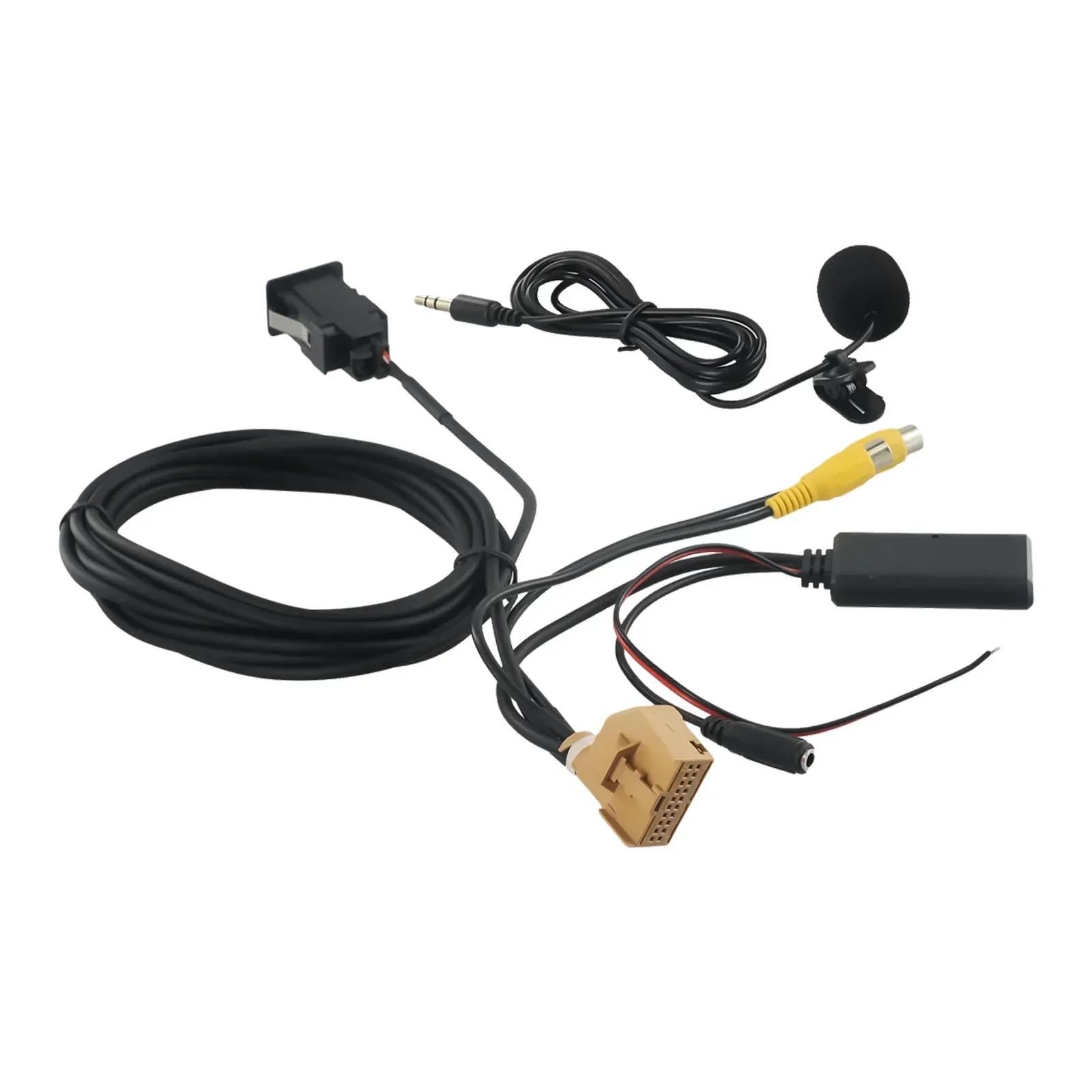 Microphone Cable Adapter Black Bluetooth-compatible For MMI 2G Panel For Q7 A6 A8 2006-2008 High Quality Durable