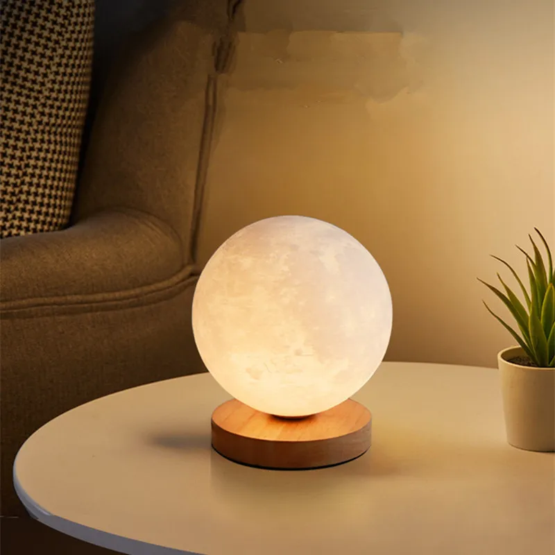 Moon Lamp AC90-260V G9 5W Bedroom Desk Lamp Warm Lighting Decoration Bedside Lamp Creative Sleep Ins Gift Atmosphere Night Lamp