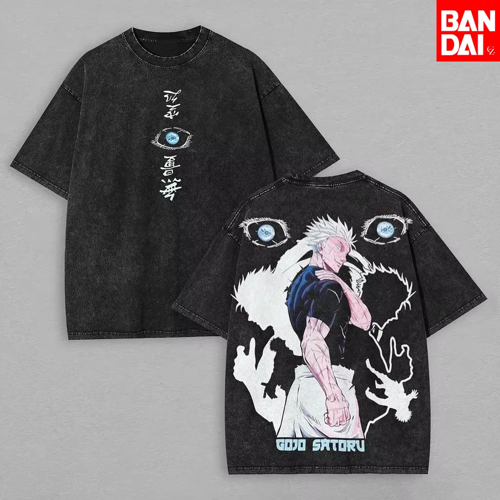

Jujutsu Kaisen Sukuna Print Washed T Shirt Men Oversized Harajuku Streetwear Cotton Short Sleeve Tee Shirts Summer Sporty Tees