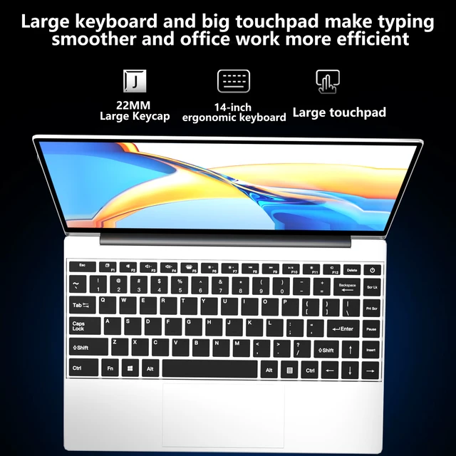 LENO 14.1"Ultra Slim Laptop Windows11 16GB 2TB SSD Gamer Notebook Intel 4405U 1920*1080 Display Office Study Gaming Computer PC 6 LENO 14.1" Ultra Slim Laptop – Intel 4405U, 16GB RAM, 2TB SSD, Windows 11 – view 6