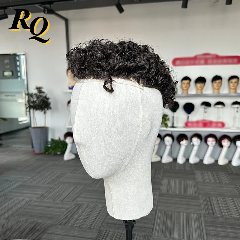 Toupee For Men Pre Cut Styled Peruk Human Hair Thin Skin V Looped Toupee Hair Replacement Systems Hair Protesis Hombre Male Wig