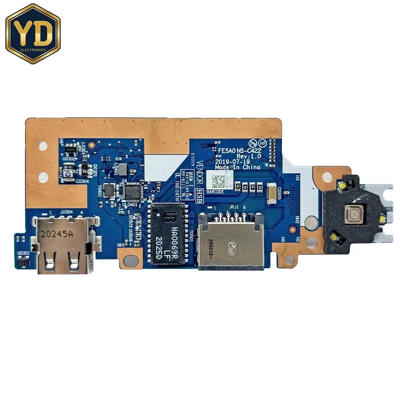 YD New Original For Lenovo ThinkPad E15 Laptop Power Button USB Network Card Board FE5A0 NS-C422 FRU 5C50S73032
