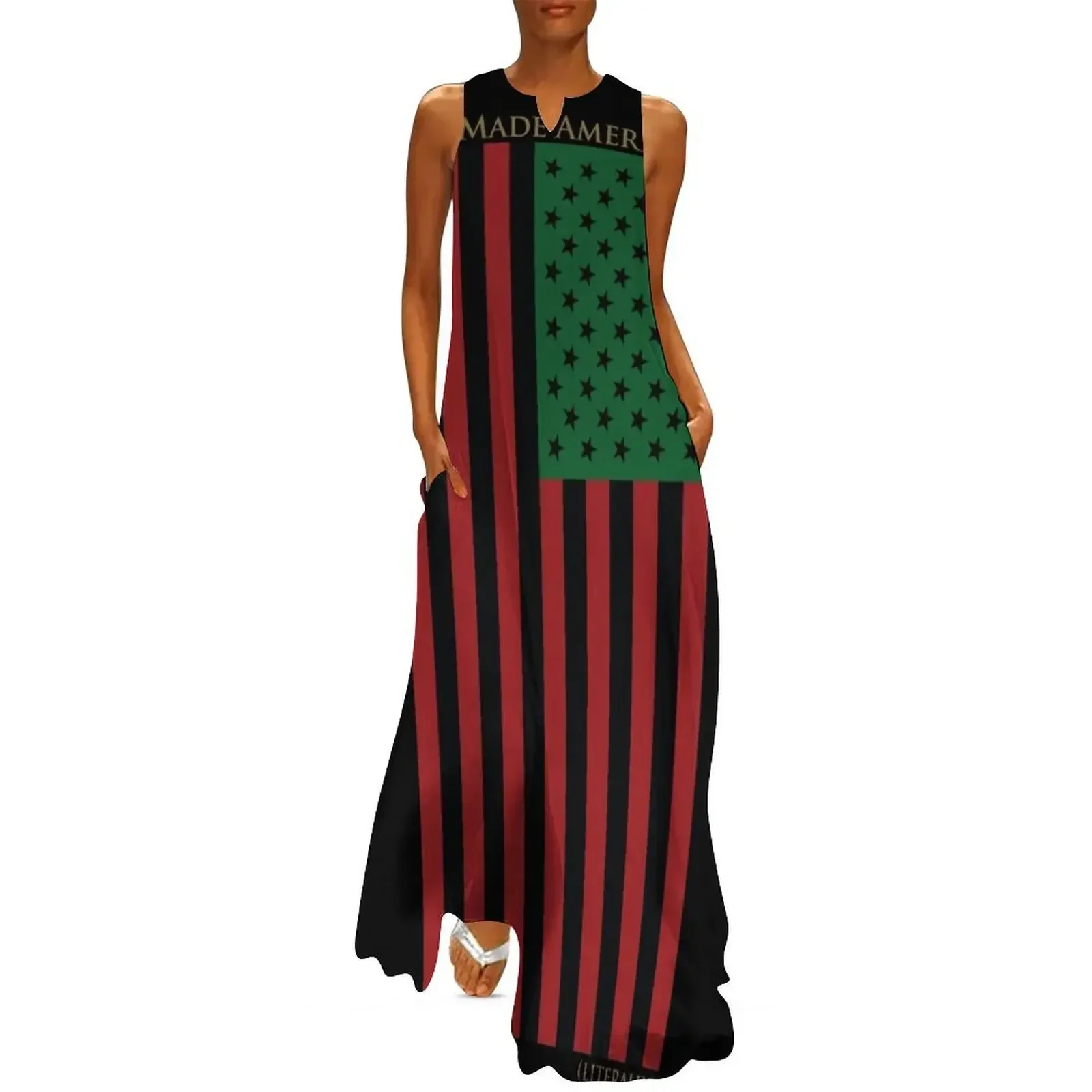 

RED BLACK AND GREEN FLAG Long Dress birthday dress for women luxury 2025 women clothes dress for women prom clothes