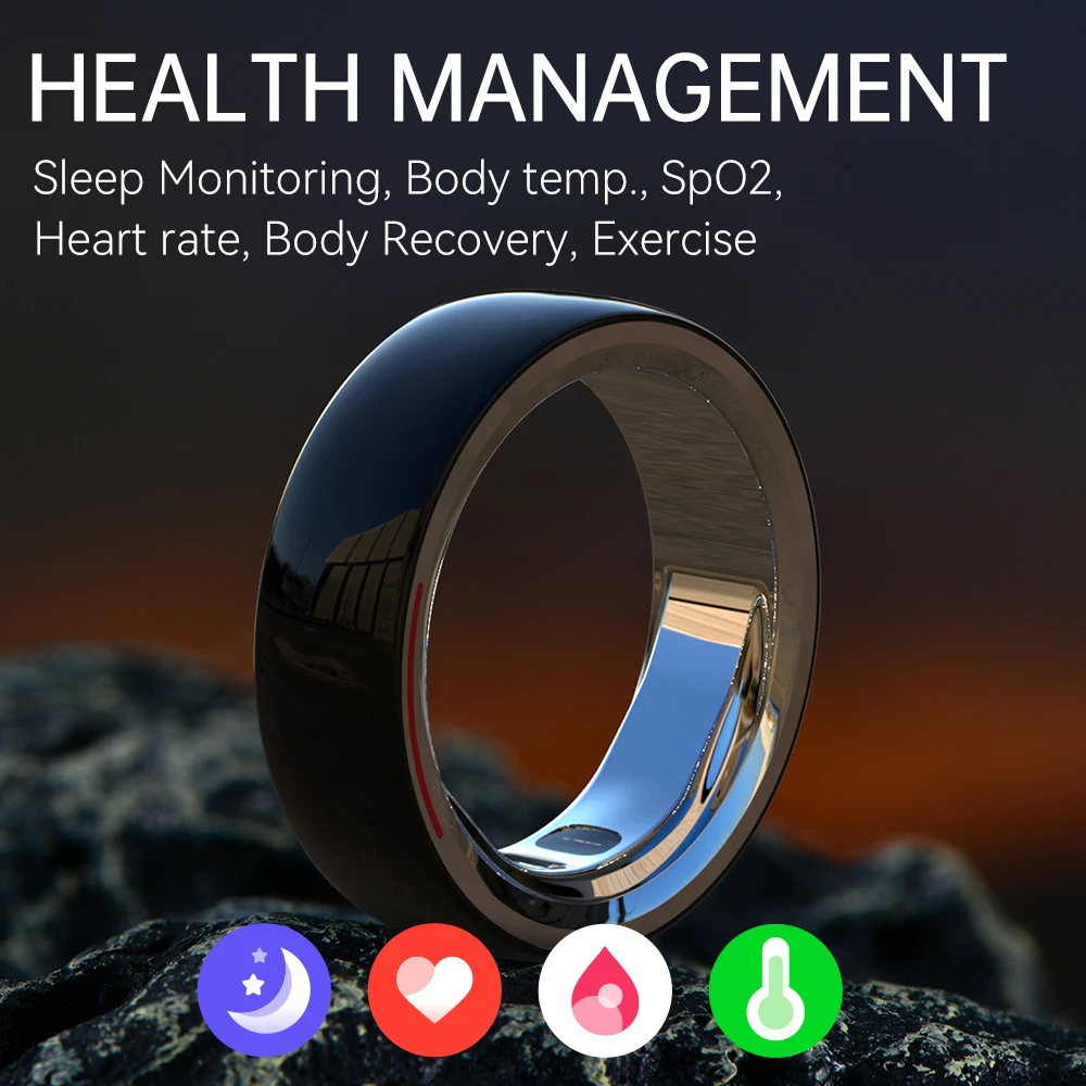 Anillos con Sensor de movimiento inteligente para hombres, dispositivos para dormir, rastreadores de Fitness, productos electrónicos