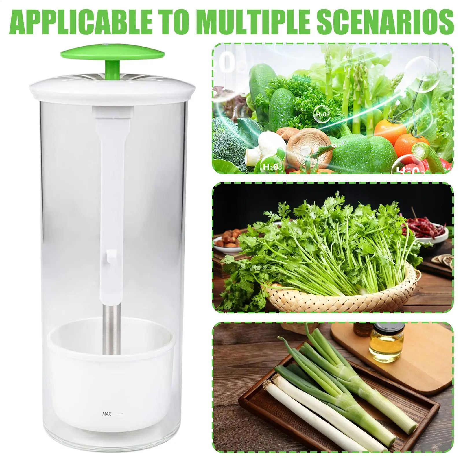 Vegetable Saver Breathable Humidity Control Organizer Fridge Greens Vegetable Preserver For Cilantro Basil Daily Meal Prep Home