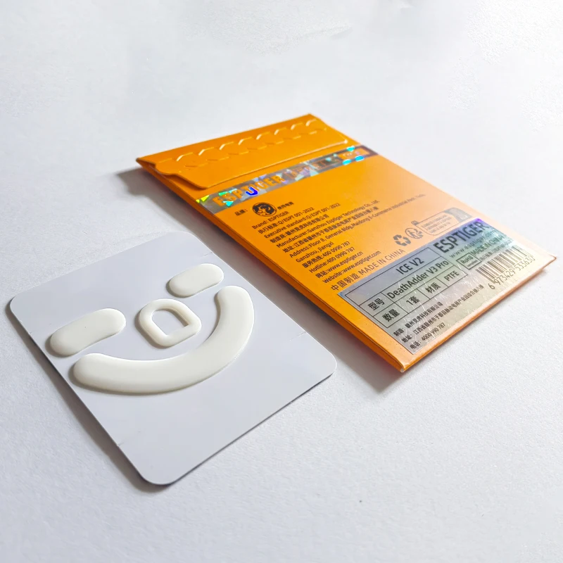 Оригинальная игровая версия Esports Tiger ICE, коньки для мыши, ножки для мыши razer DeathAdder V3 Pro, белые скользящие края