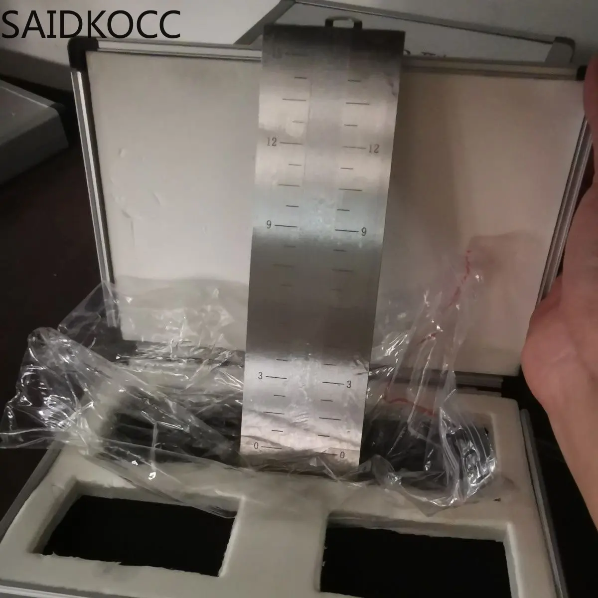 SAIDKOCC Stainless Steel Scraper Fineness Meter Single Groove Fineness Plate Fineness Gauge 25/50/100/150um