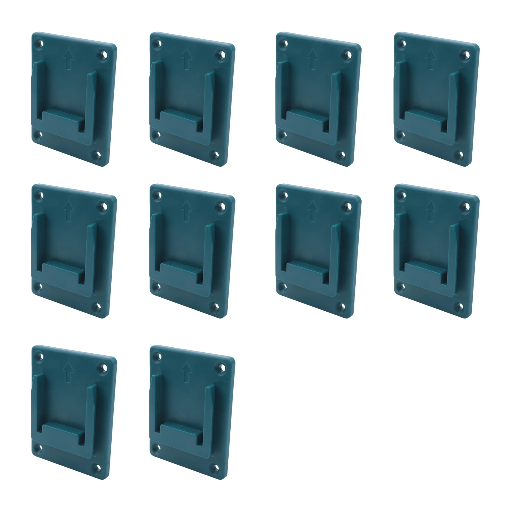 10Pcs เครื่องผู้ถือ Wall Mount Storage Bracket อุปกรณ์ยึดสำหรับ Makita 18V เครื่องมือทางไฟฟ้าแบตเตอรี่เครื่องมือสีฟ้า