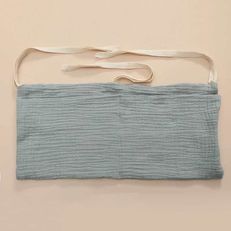 100% Baumwolle Baby Krippe Lagerung Tasche Multifunktionale Neugeborenen Bett Kopfteil Organizer Für Kinder Baby Bettwäsche Windel Tasche – Detail 8