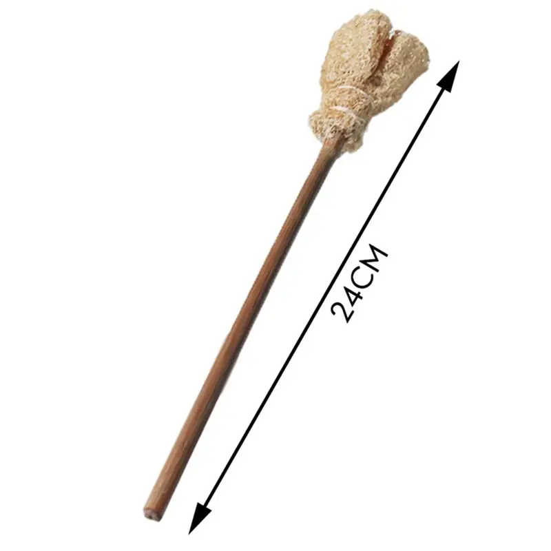 Superior AA63 10PCS Hand-Made Loofah Loofah Pen Cleaner Cup Brush Teapot Brush Loofah Brush Kung Fu Tea Ceremony Parts