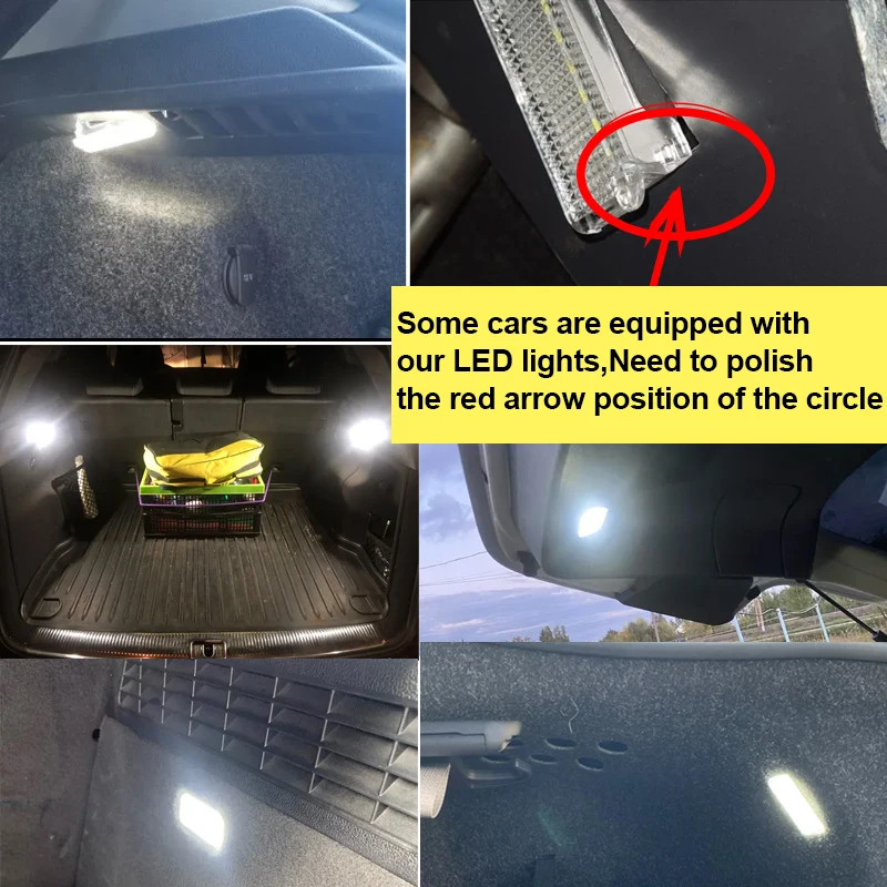 1/2/10PCS Canbus LED Trunk Boot Lights Lamp White For Skoda Octavia Fabia Superb Roomster Kodiaq Led Luggage Compartment Light