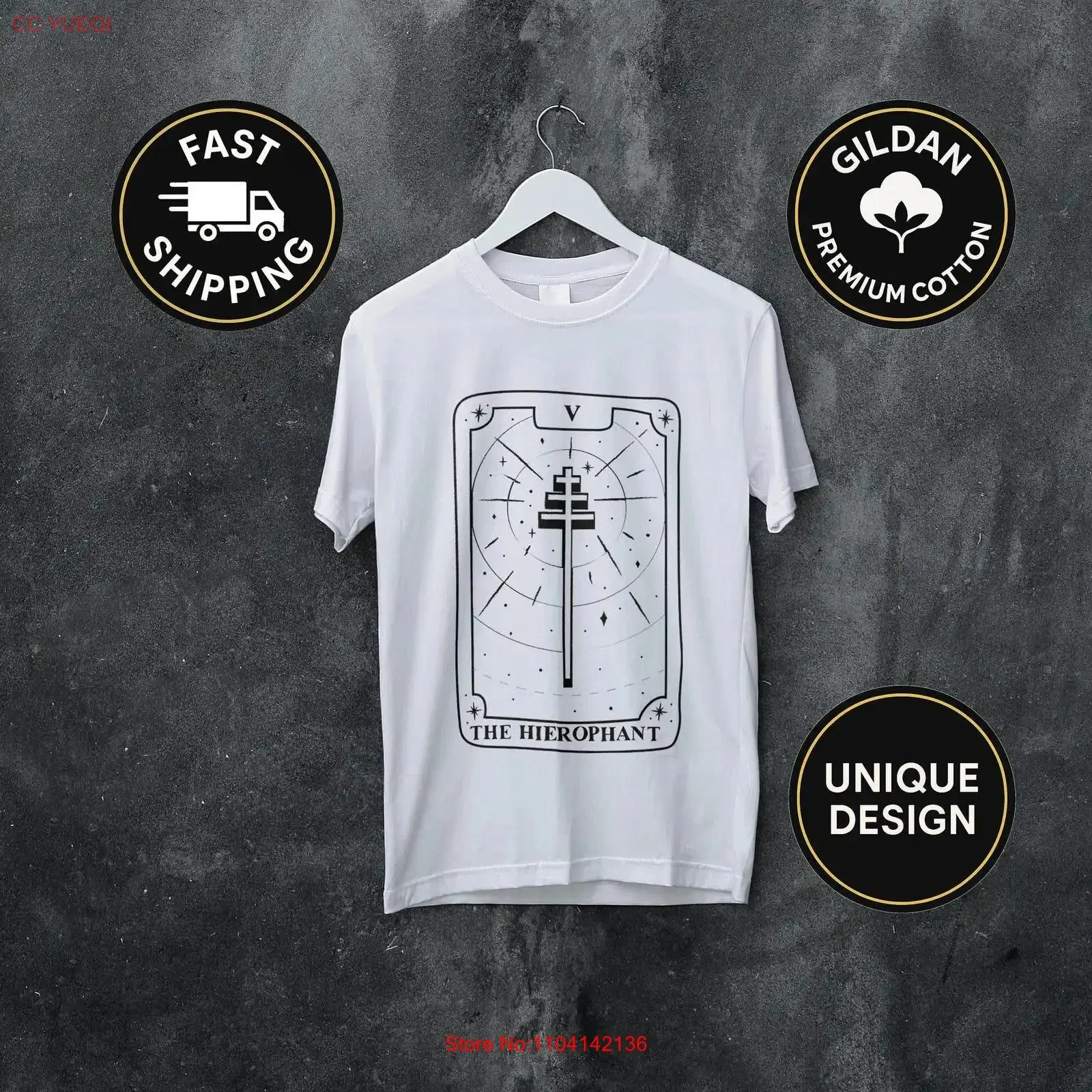 Camiseta de Tarot The Hierophant Rider Waite con diseño de símbolo de cruz oculta, espiritual, místico, esotérico, witchcore para lectores, estilo vintage
