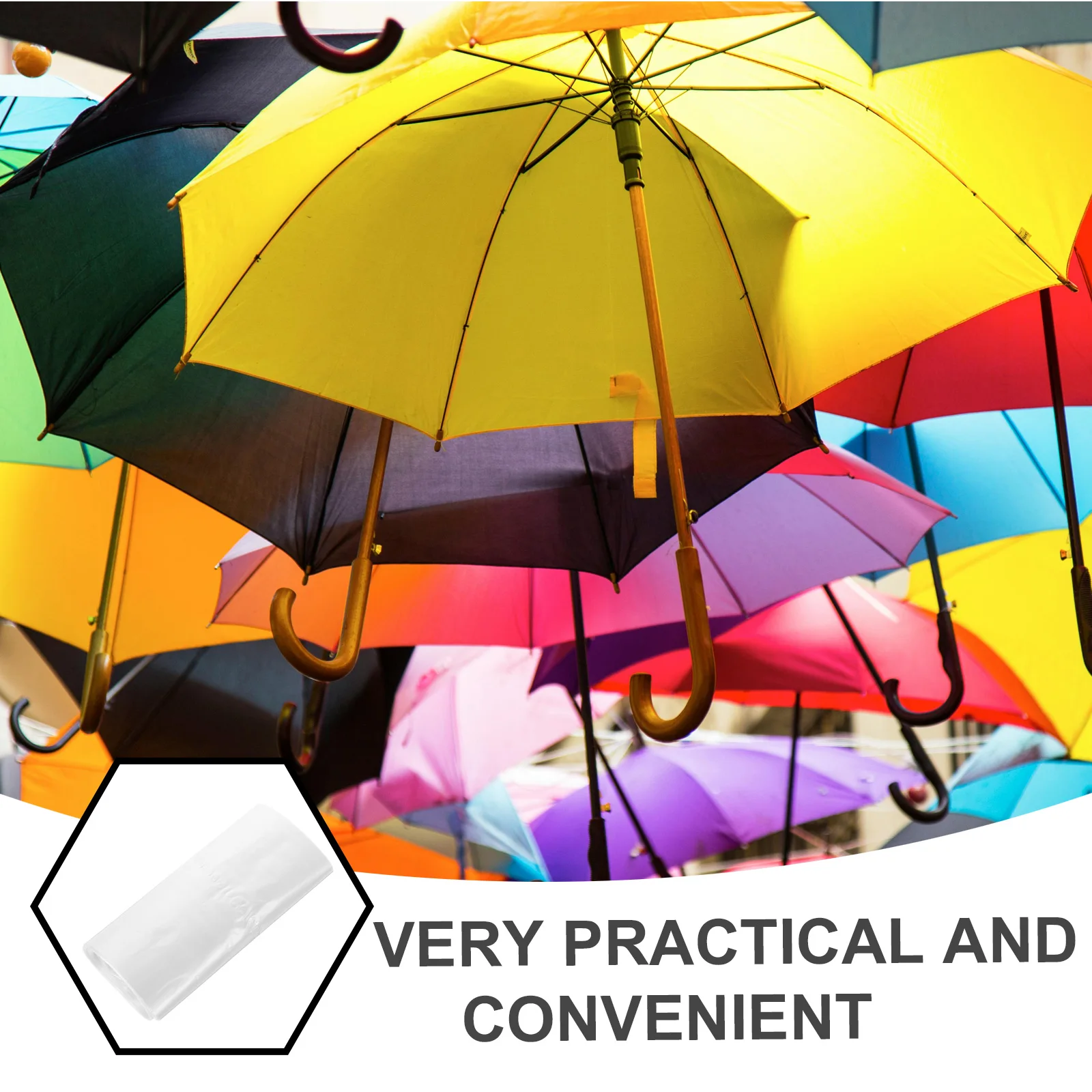 

50pcs Umbrella Cover Waterproof PP Material Long H Storage Dust Proof Practical Pouch Plastic Bag Umbrella ganizer